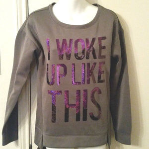 NEW / Vintage Juicy Couture Ladies' sequin" I woke up like this"